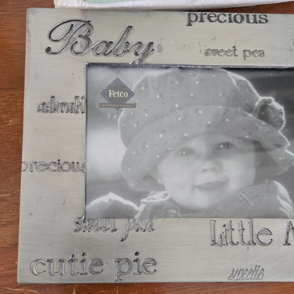 Adorable Silver Baby Picture Frame - Picture 2 of 7
